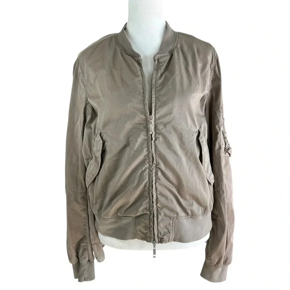 EUROPEAN CULTURE Design by David Peppicelli Zip Jacket Tan Size Large - Picture 1 of 15
